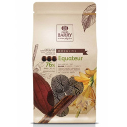 Chocolat de couverture noir Equateur 76% 1kg - Cacao Barry