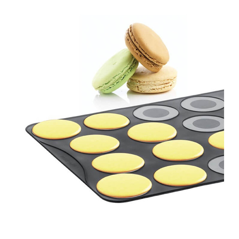 Plaque en silicone pour 18 grands macarons - Mastrad