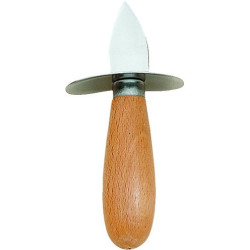 Couteau à Huitre à garde 5cm hêtre verni - Déglon