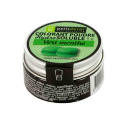 Colorant poudre hydrosoluble vert menthe - 8g