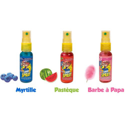 Candy spray pastèque/myrtille/barbe à papa - 15 piéces