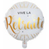 Ballon aluminium Vive la retraite ø 45 cm - Santex