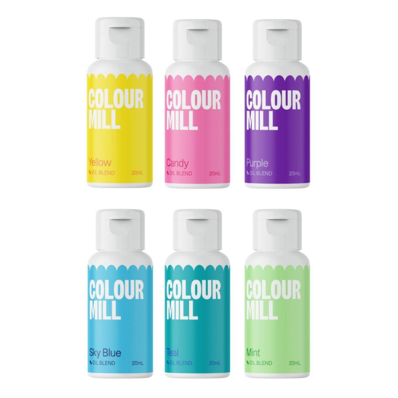 6 colorants alimentaires Colour Mill POOL PARTY