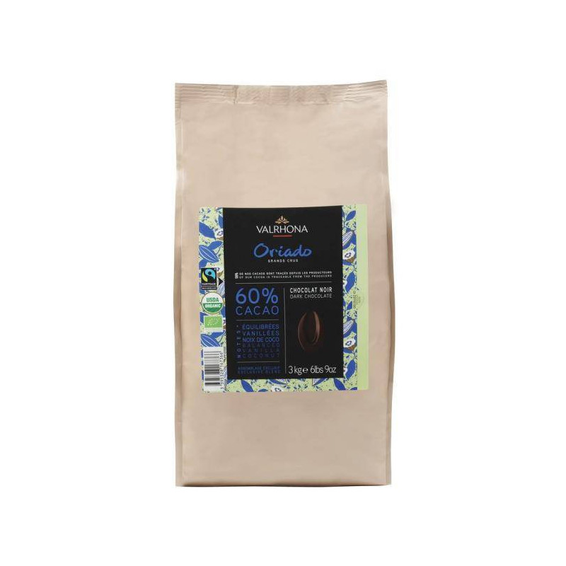 chocolat de couverture noir Oriado 60% - Valrhona