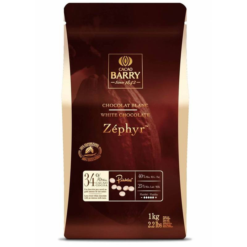 Chocolat blanc Zéphyr 34% 1kg - Cacao Barry