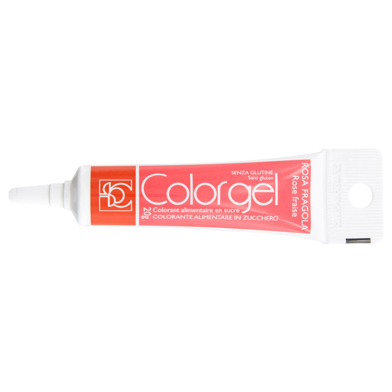 Tube Colorant Gel Rose Fraise 20g - Modecor